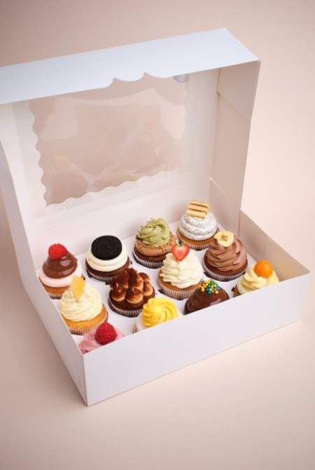 6-os cupcake válogatás díszdobozban 10 340 Ft