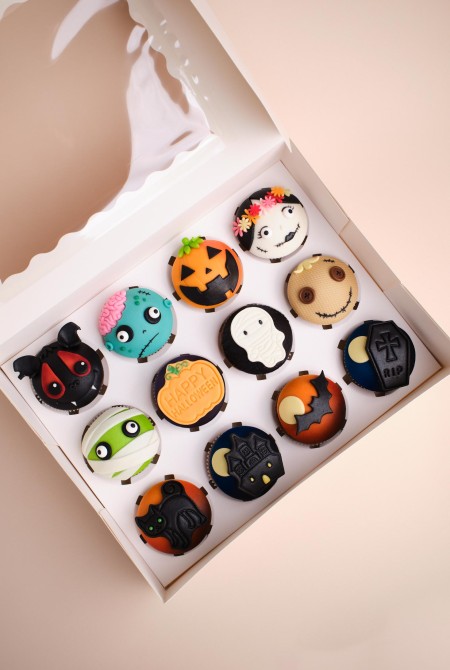 12-BOX Halloween cupcake válogatás Faces - 33.880Ft