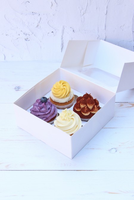 4-es cupcake válogatás díszdobozban 7 060 Ft