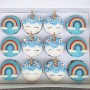 Unikornis cupcake box - világoskék